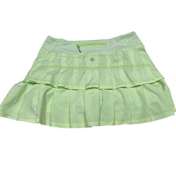 Lululemon Run: Pace Setter Skirt Petit Dot Faded Zap / Faded Zap Size 4 - Picture 3 of 8